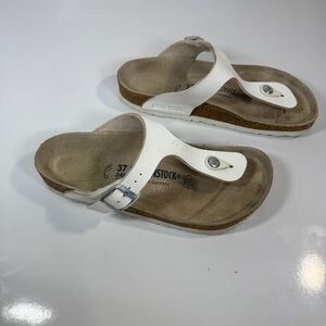 Birkenstock Gizeh‎ White Thong Sandals Size 37 (US 6-6.5)